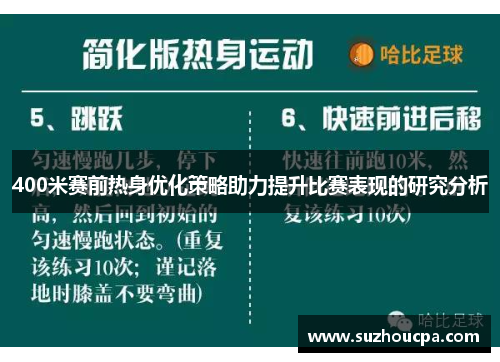 400米赛前热身优化策略助力提升比赛表现的研究分析